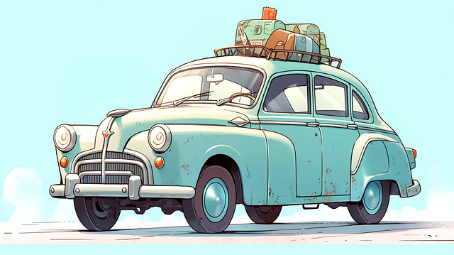 Free ai generated car auto illustration