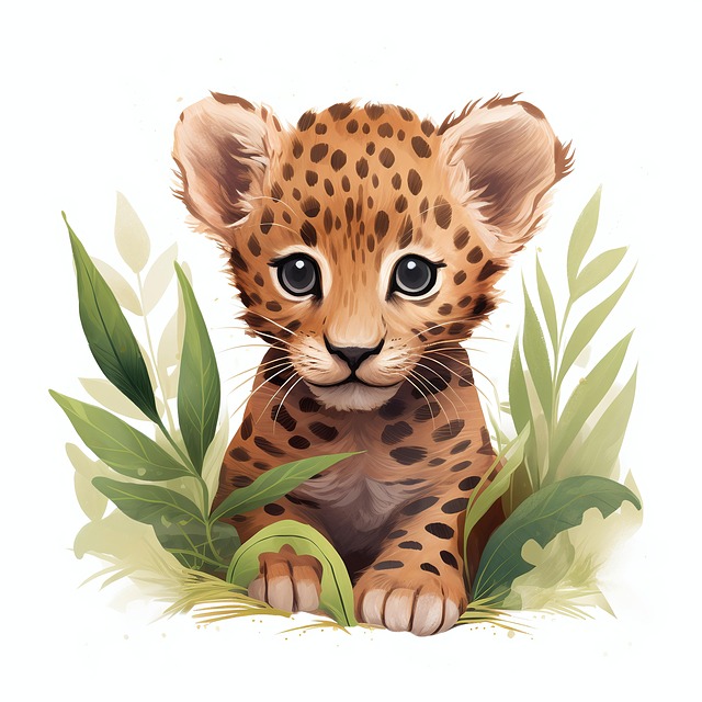 Free ai generated leopard jaguar illustration