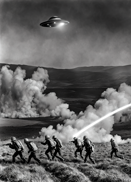 Free ai generated ufo invasion illustration