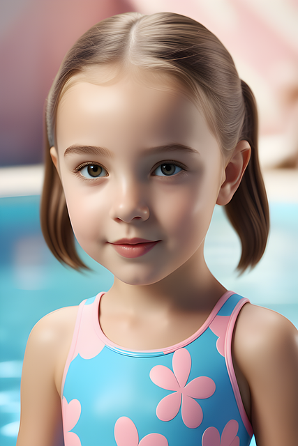 Free girl swimsuit blurred illustration