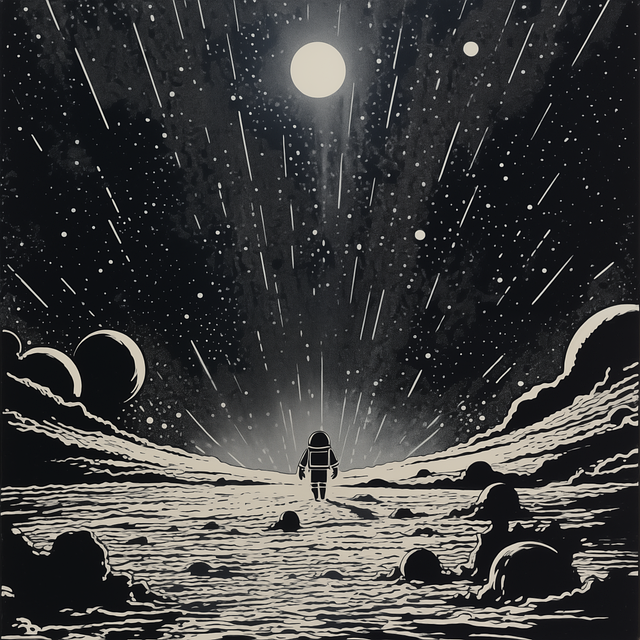 Free ai generated astronaut moon illustration
