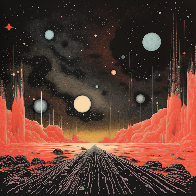 Free ai generated planets galaxy illustration