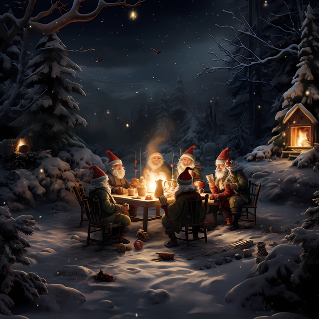 Download free HD stock image of Ai Generated Christmas Free ai generated christmas elves illustration