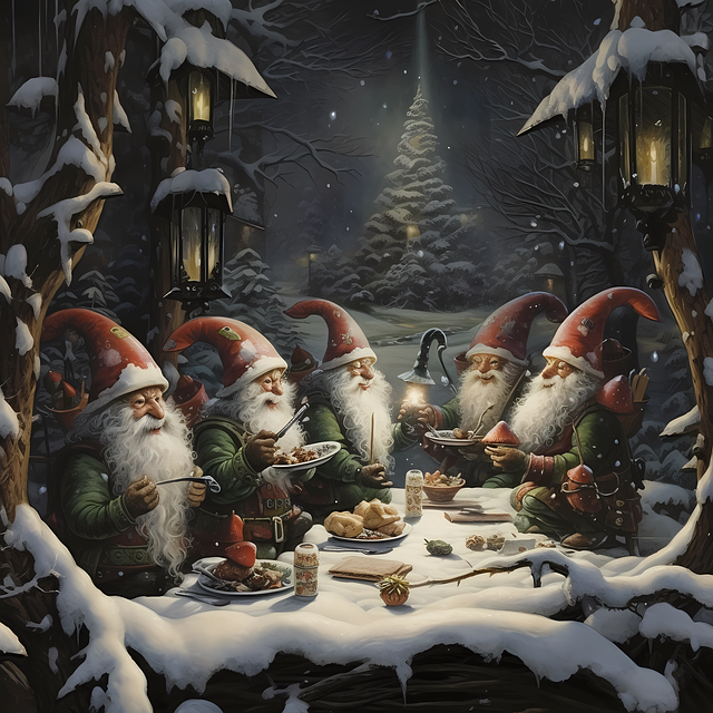 Download free HD stock image of Ai Generated Christmas Free ai generated christmas elves illustration
