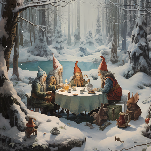 Download free HD stock image of Ai Generated Christmas Free ai generated christmas elves illustration