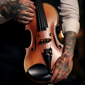 Viool, Tatoeëren, Handen, Armen, Muziek