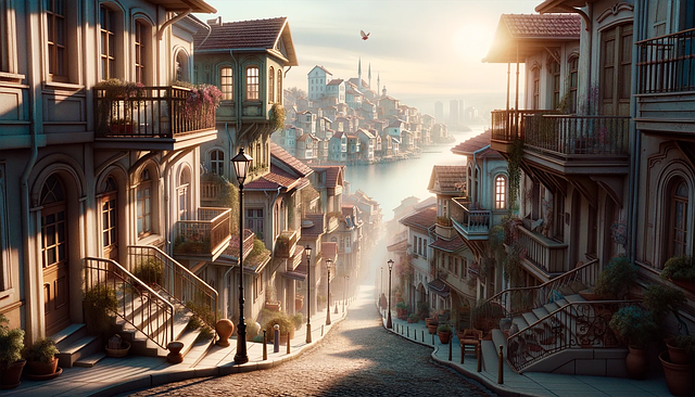 Free ai generated houses old houses illustration