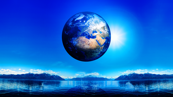 Terra, Lago, Globo, Planeta, Mundo, Sol
