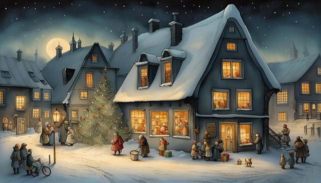 Free ai generated christmas winter illustration
