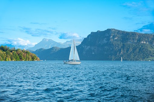Schip, Het Zeilen, Zee, Strand, Zomer