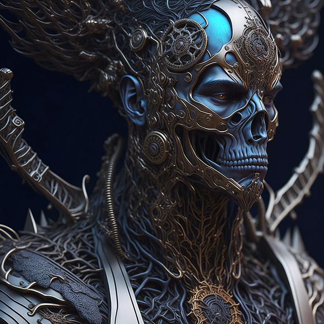 Free monster skull skeleton illustration