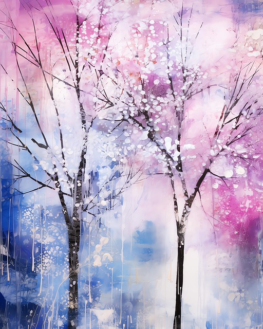 Free ai generated trees forest illustration