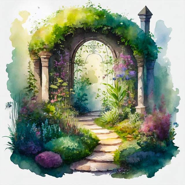 Free garden nature flowers illustration