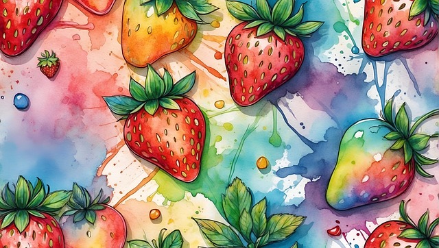 Free ai generated strawberries fruit illustration