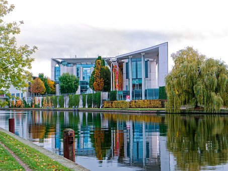 Río, Edificio, Arquitectura, Reflexión