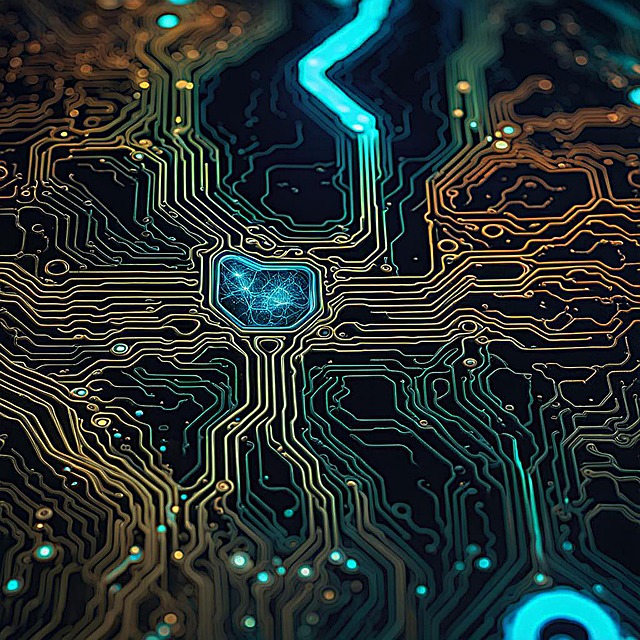 Free bioluminescent circuitry bioengineering illustration