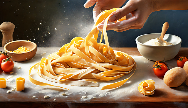 Free pasta handmade flour illustration