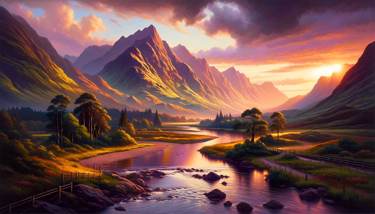 Download free HD stock image of Mountain River Free mountain river ai illustration