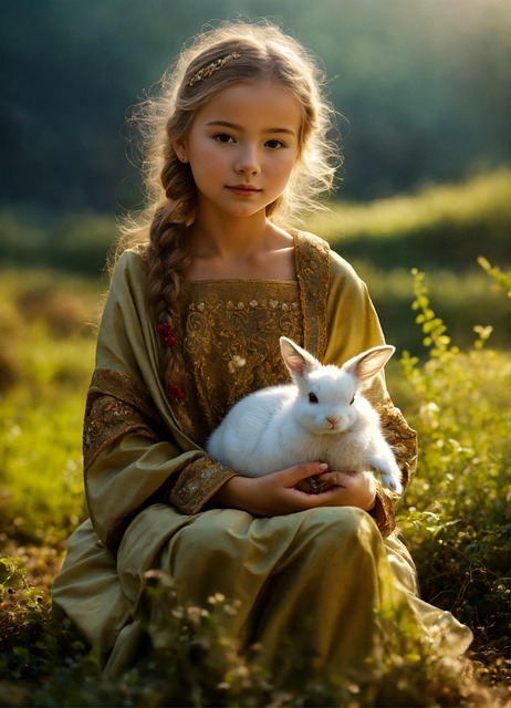 Free rolling hills girl illustration