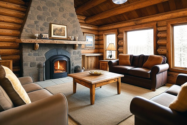 Free fireplace baita inside illustration
