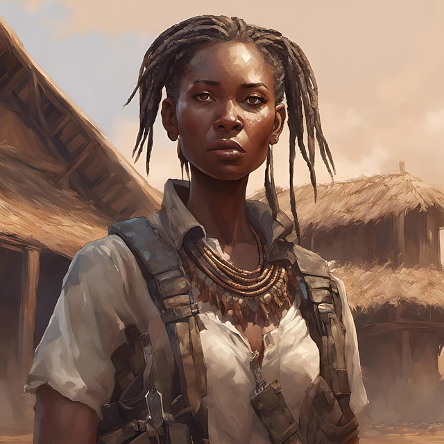 Free afrikaner mercenary soldier illustration