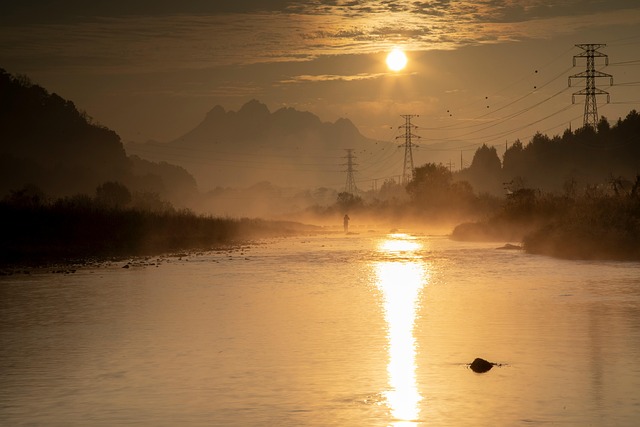 Sunrise, Natur, Sø, Landskab, Bukhansan
