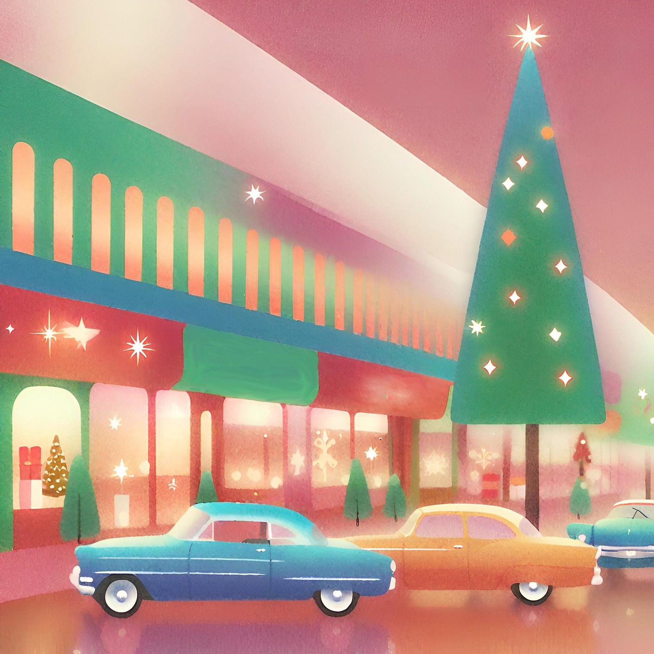 Download Background, Mid Century Modern, Christmas. Royalty-Free Stock