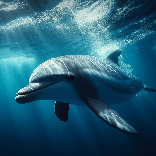 Download free HD stock image of Ai Generated Dolphin Free ai generated dolphin fish illustration