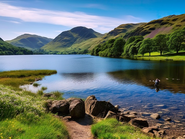 Free lake district national park cumbria england illustration