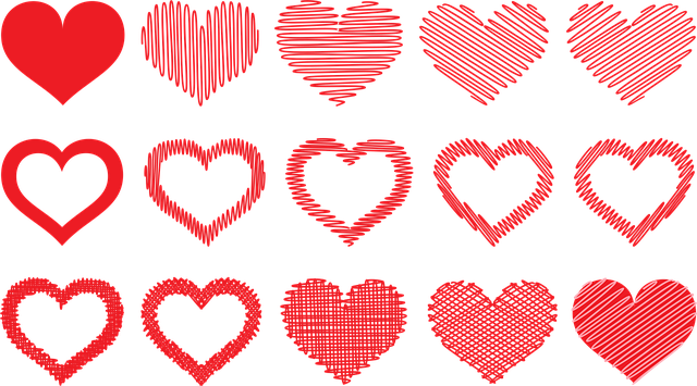 Free heart red love vector