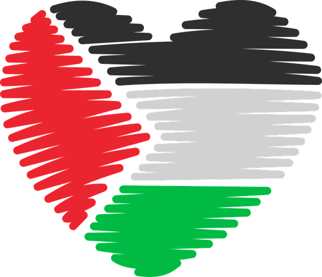 Free palestine love support vector
