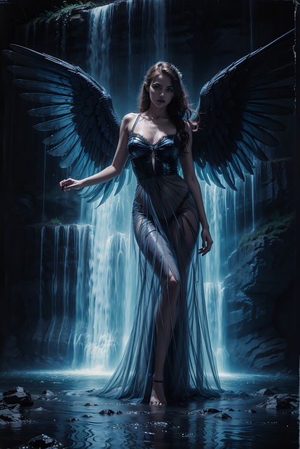 Free ai generated woman angel illustration