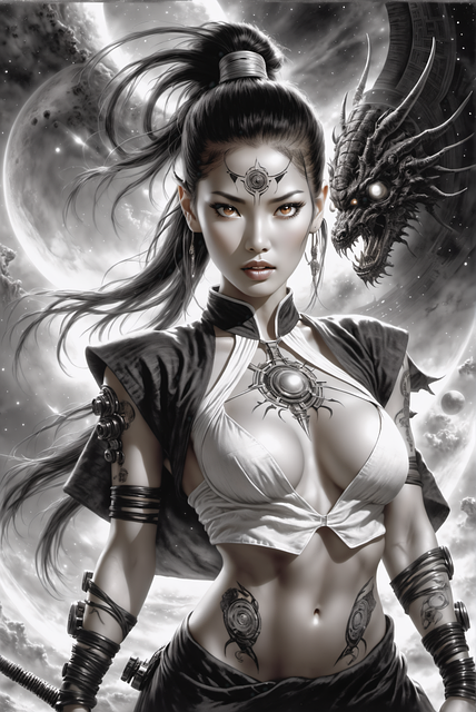 Free ai generated woman warrior illustration