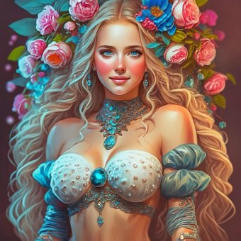 Frau, Modell, Weiblich, Porträt, Blumen