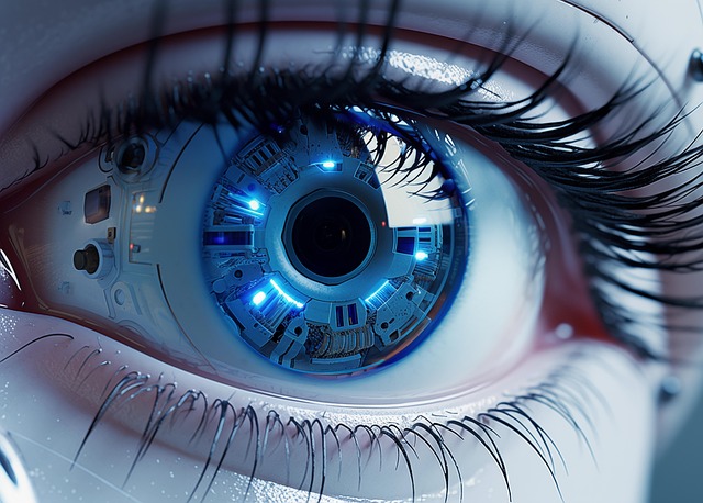 Free eye cyborg robot illustration