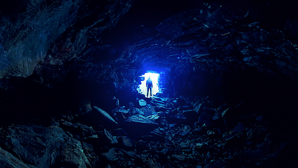 Homem, Túnel, Caverna, Subterrâneo