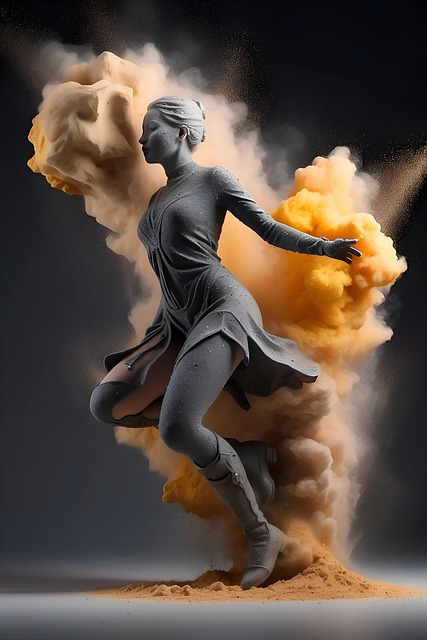 Free ai generated sculpture dust illustration