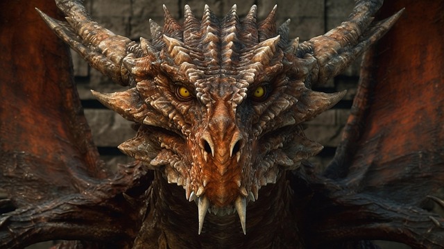 Free dragon gold ancient illustration