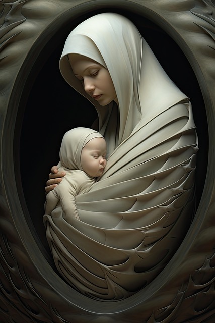 Free ai generated mother baby illustration
