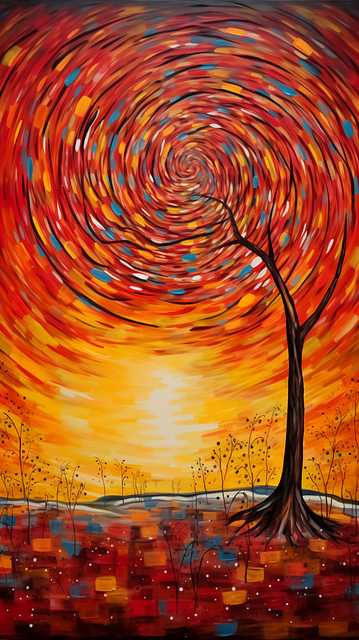 Free ai generated tree vortex illustration