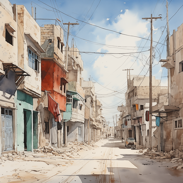 Free city town arab illustration