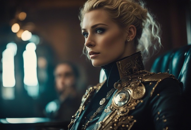 Free woman robot cyborg illustration