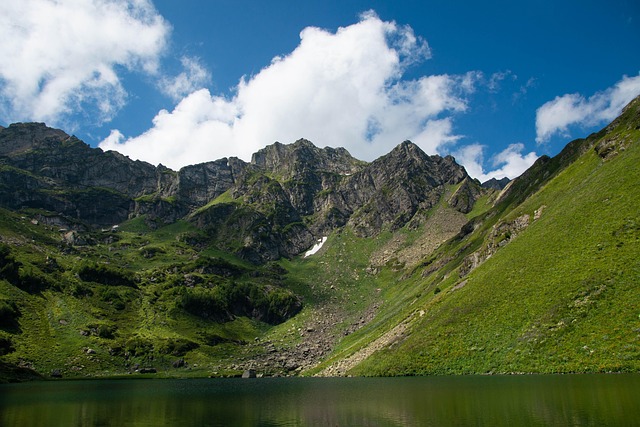 Berge, See, Landschaft, Felsen, Himmel