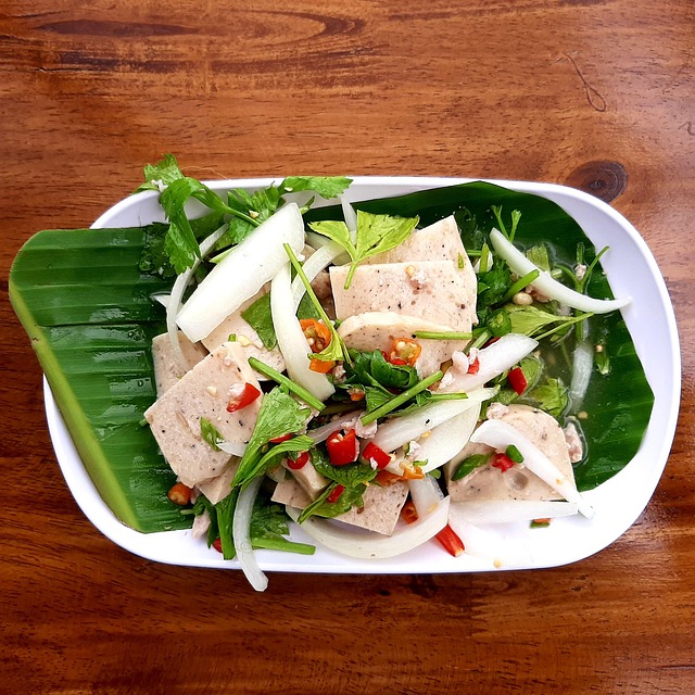 ยำ, อาหาร, เผ็ด, ยำวุ้นเส้น, หมูยอ, พริก