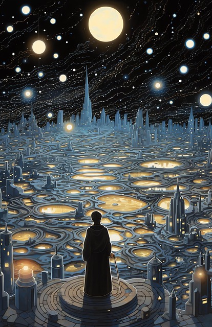 Free ai generated city fantasy illustration