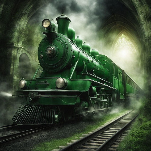 Free ai generated train rails illustration