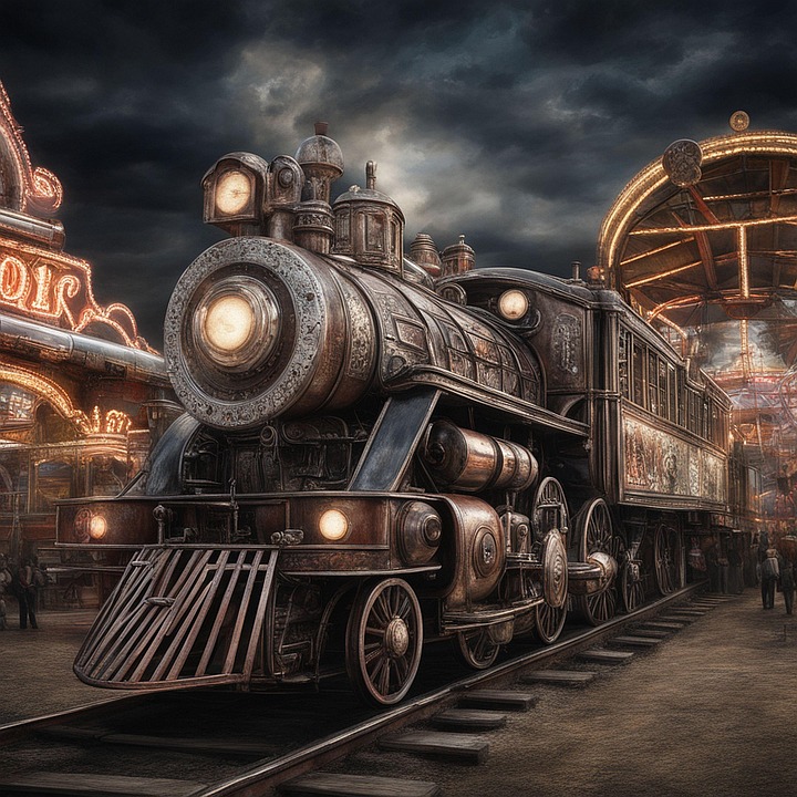 Download Ai Generated, Train, Rails. Royalty-Free Stock Illustration ...