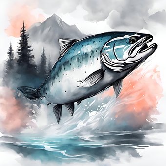 Free Salmon Fish illustration and picture