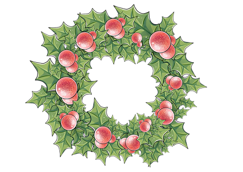 Free Advent Wreath Mistletoe illustration and picture