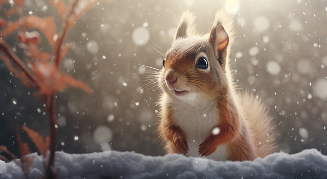 Free ai generated squirrel chipmunk illustration
